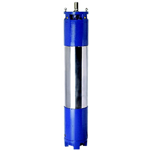 Electric motor with blue casing