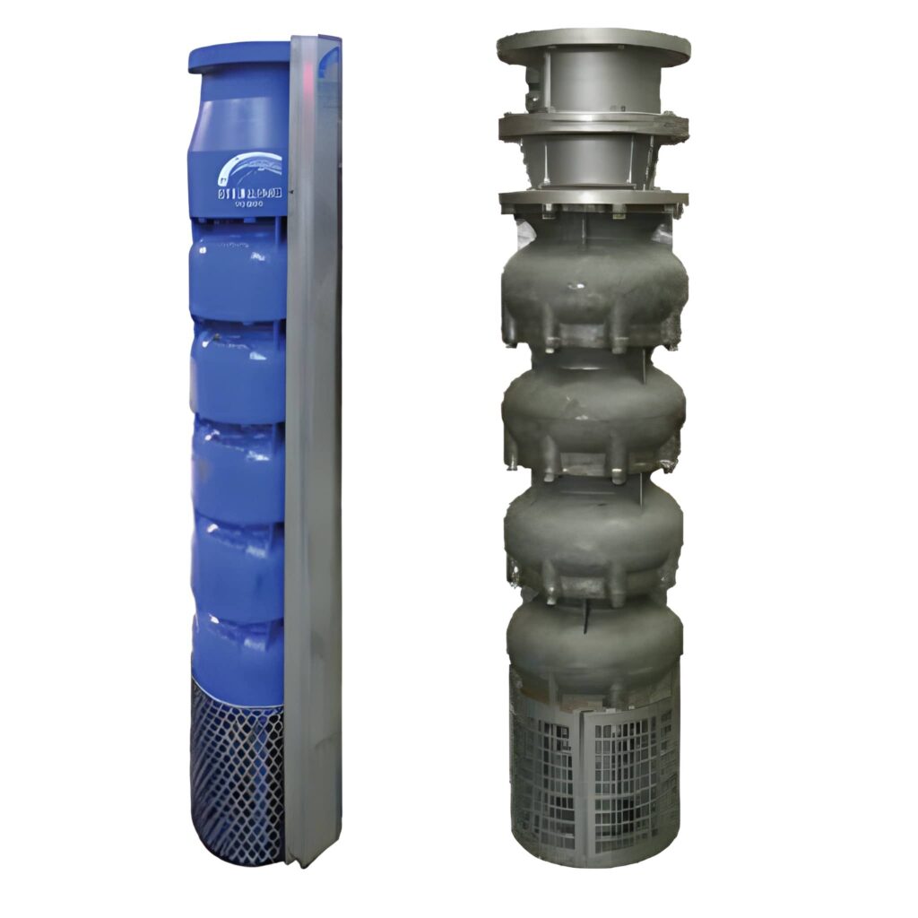 Two industrial pumps side by side.