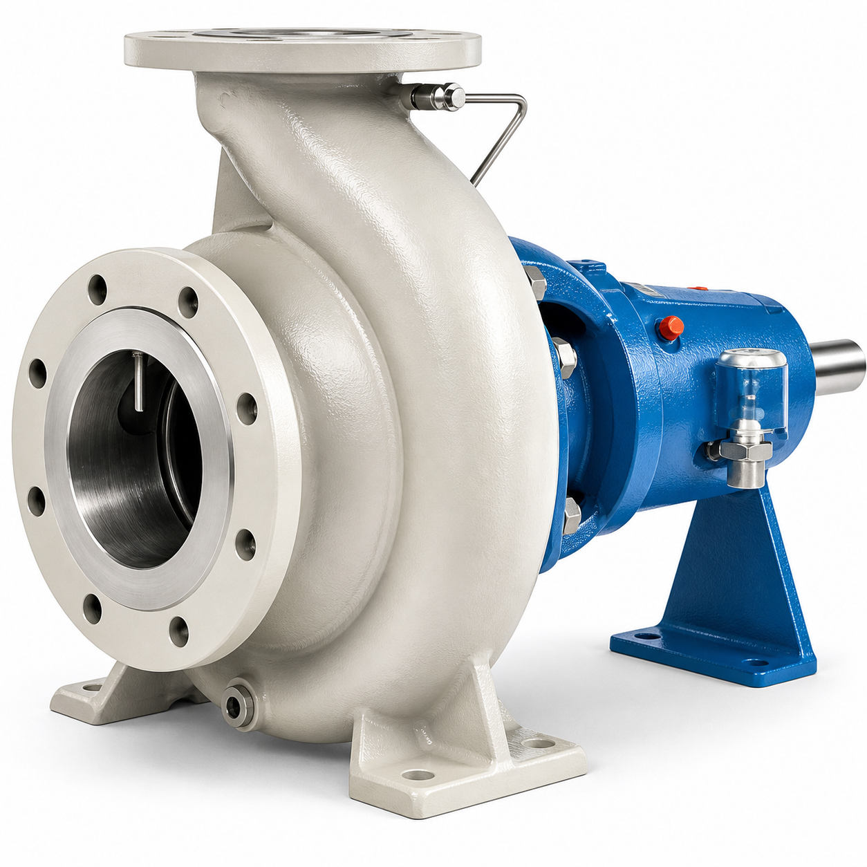 Industrial centrifugal pump with metal casing
