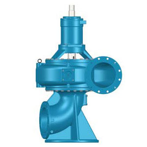Industrial blue pump illustration