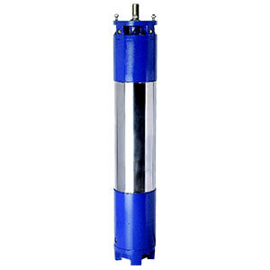 Electric motor with blue casing